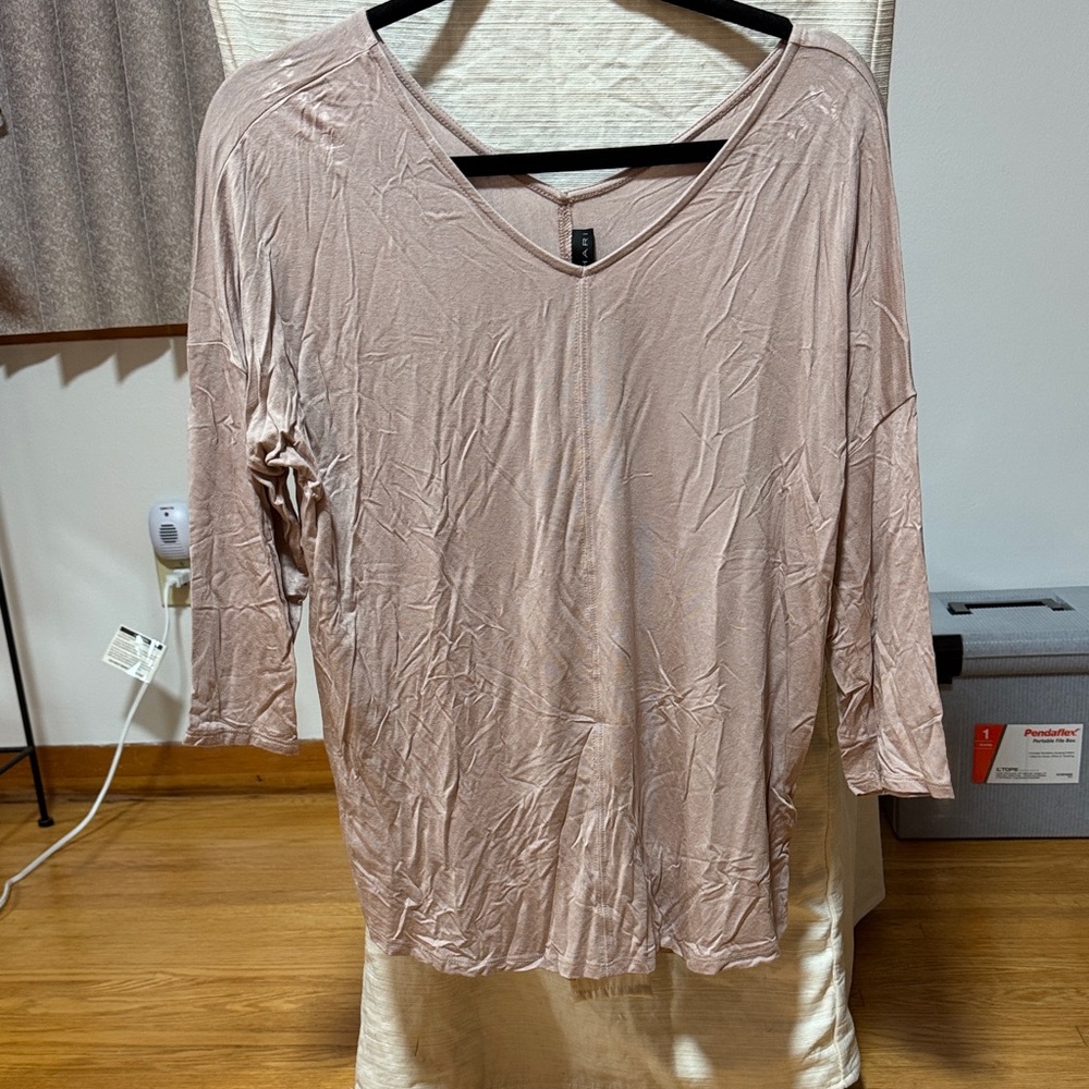 Tahari Blush V-Neck Blouse